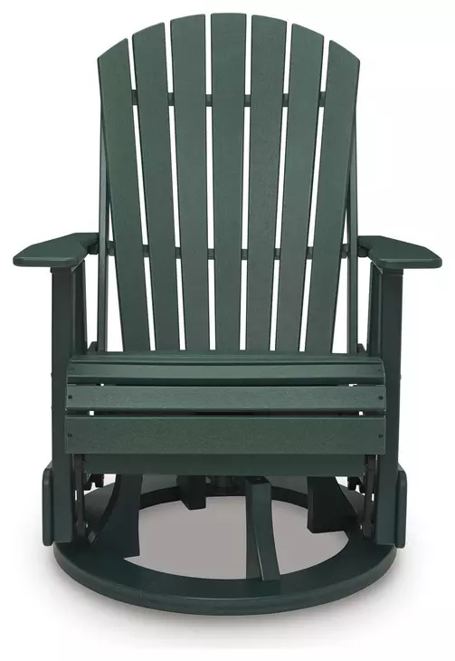 Hyland Wave Green Outdoor Swivel Glider Lounge Chair