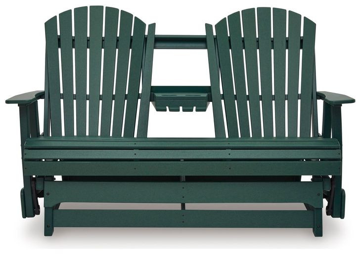 Hyland Wave Green 67" Outdoor Glider Loveseat