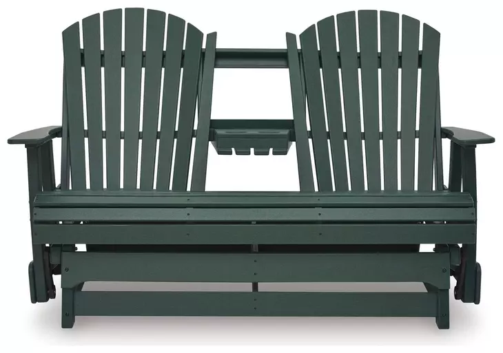 Hyland Wave Green 67" Outdoor Glider Loveseat