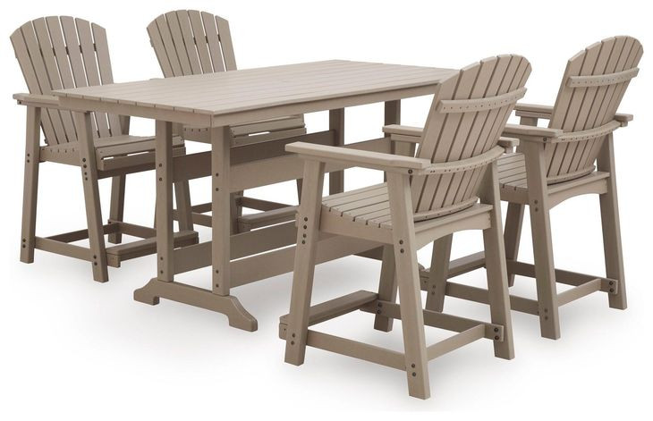 Sandy Dune Medium Brown 72" Rectangular Outdoor Counter Height Dining Room Set