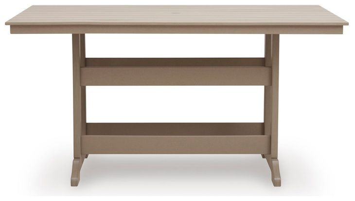 Sandy Dune Medium Brown 72" Rectangular Outdoor Counter Height Dining Table