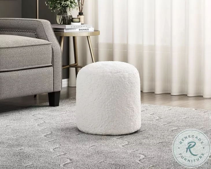 Nice Off White Pouf