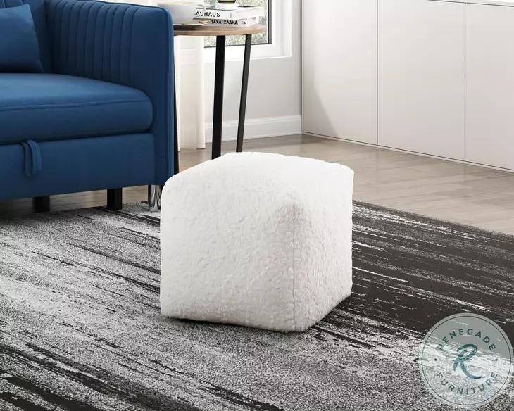 Celina Off White Pouf
