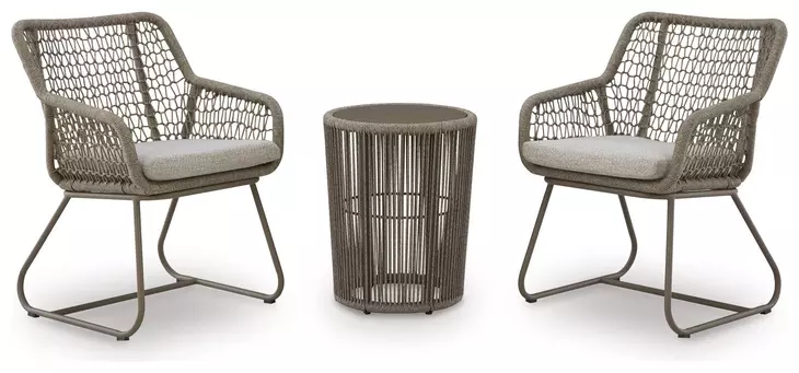 Monarch Heights Beige Performance Fabric 3 Piece Outdoor Conversation Set