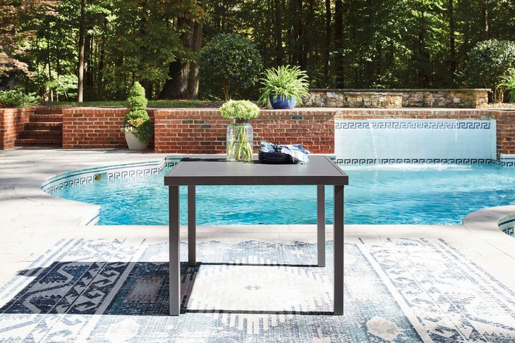 Point Bonita Gray 38" Square Outdoor Dining Table