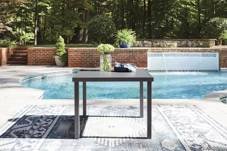 Point Bonita Gray 38" Square Outdoor Dining Table