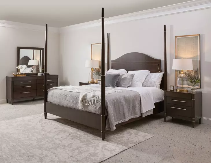 Oakridge Medley Piano Brown California King Poster Bed