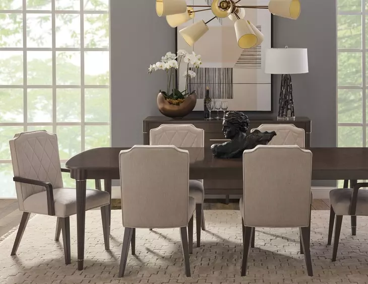 Oakridge Medley Piano Brown 117" Extendable Rectangular Dining Table