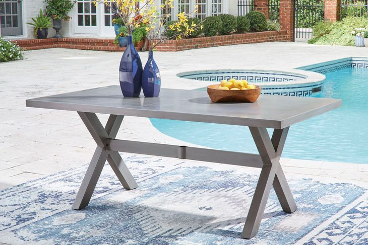 Dillon Beach Gray 71" Rectangular Outdoor Dining Table