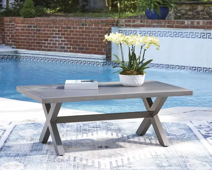 Dillon Beach Gray Rectangular Outdoor Coffee Table