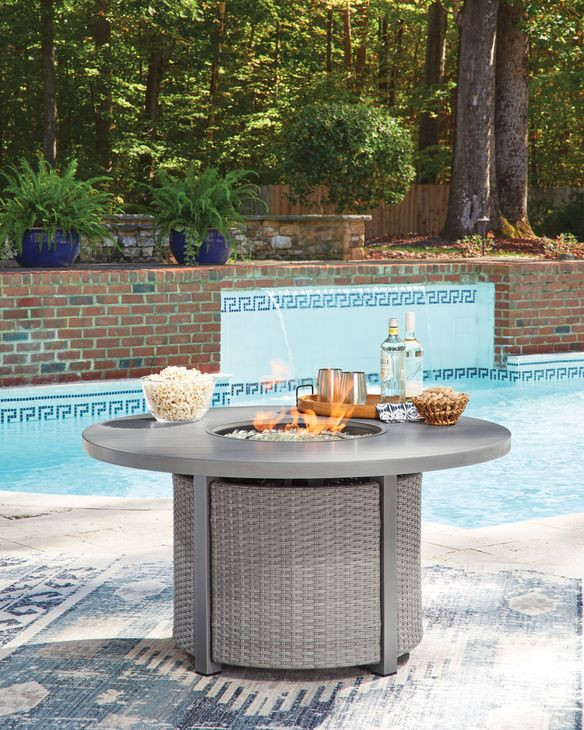 Dillon Beach Gray 48" Round Outdoor Fire Pit Table