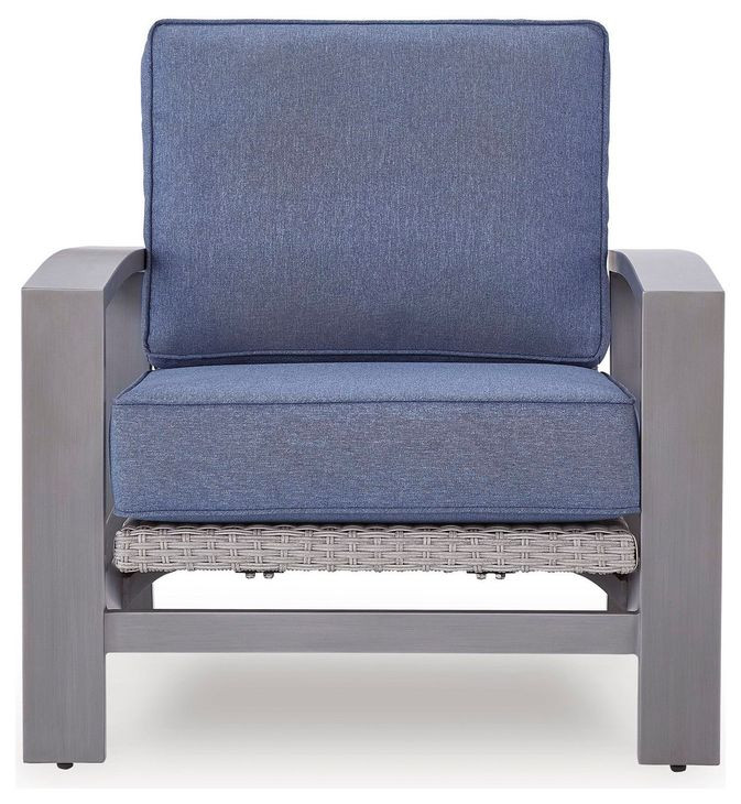 Dillon Beach Blue Performance Fabric Outdoor Rocker Lounge Chair