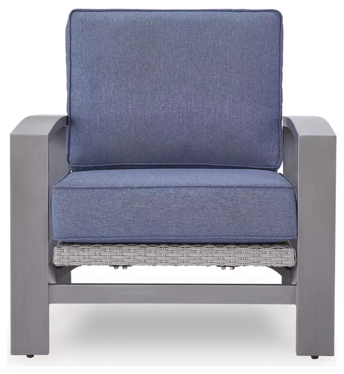 Dillon Beach Blue Performance Fabric Outdoor Rocker Lounge Chair