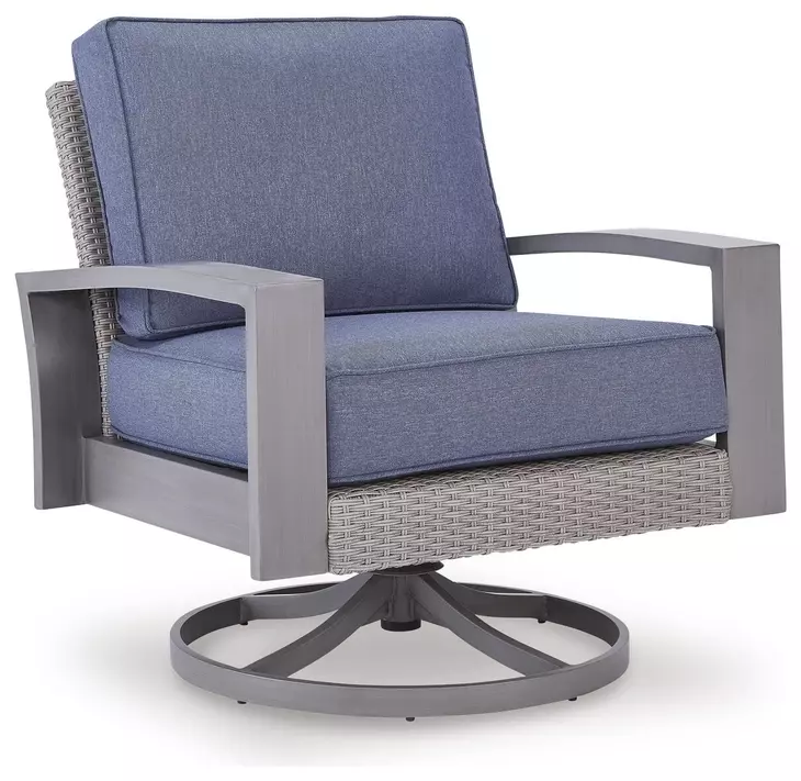Dillon Beach Blue Performance Fabric Outdoor Living Room Set
