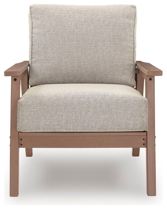 Cliffs Beach Gray Performance Fabric Outdoor Lounge Chair with Cushion Set of 2