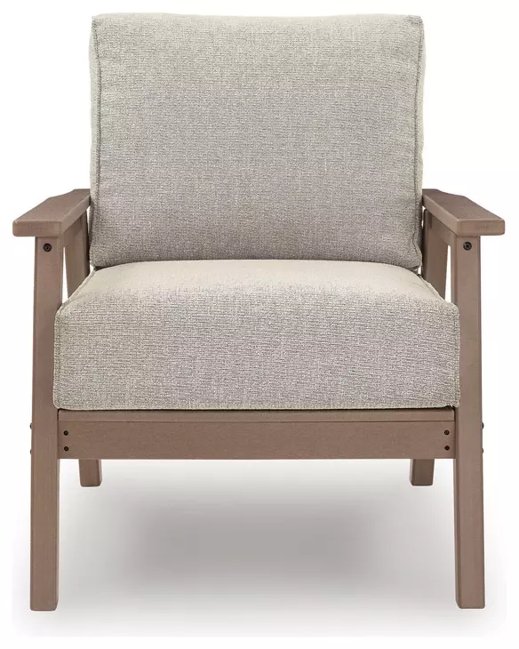Cliffs Beach Gray Performance Fabric Outdoor Lounge Chair with Cushion Set of 2