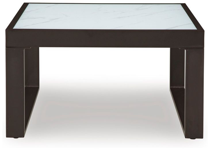 Beachloft Black and Gray Outdoor Square Cocktail Table