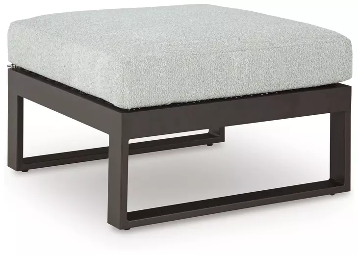 Beachloft Gray Performance Fabric 4 Piece Modular Outdoor Sectional with Pillows