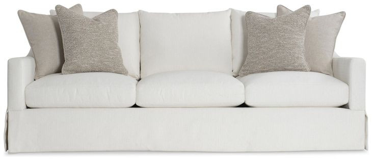 Grace White Performance Fabric 90" Sofa