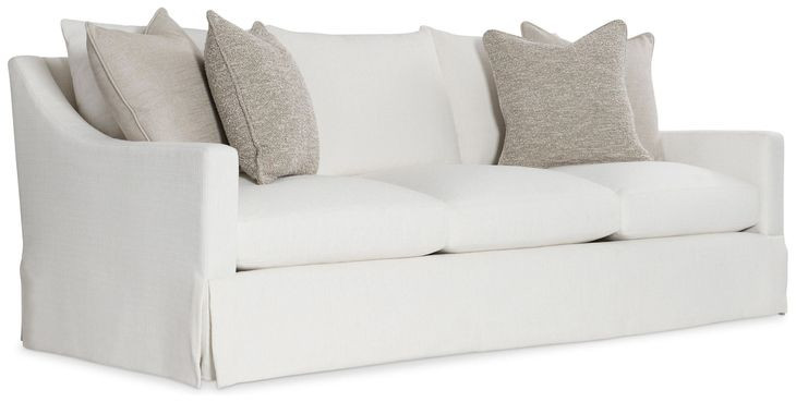 Grace White Performance Fabric 90" Sofa