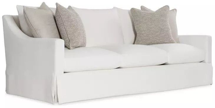 Grace White Performance Fabric 90" Sofa