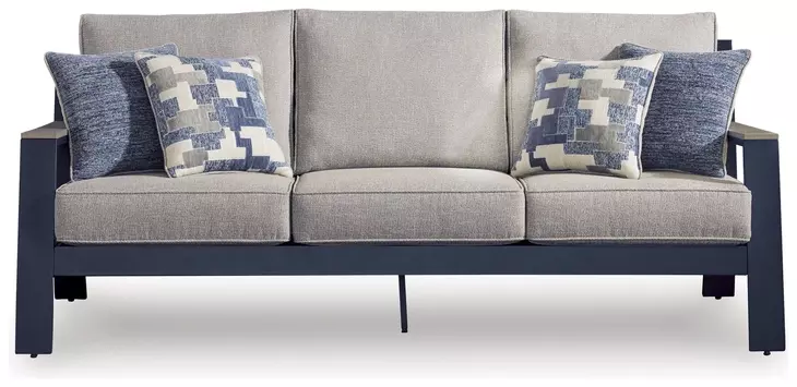 Mabry Shores Driftwood Performance Fabric 83" Outdoor Sofa with Cushion