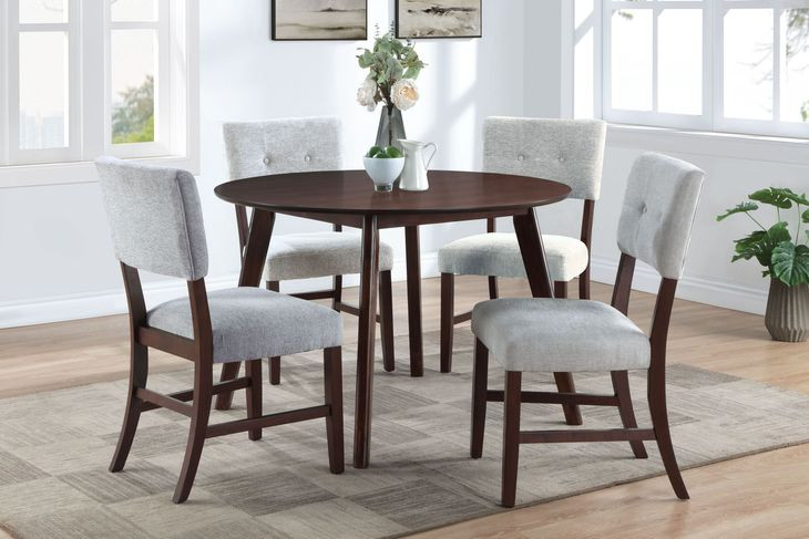 Tioga Gray Upholstered Dining Chair Set of 2