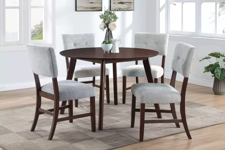 Tioga Gray Upholstered Dining Chair Set of 2
