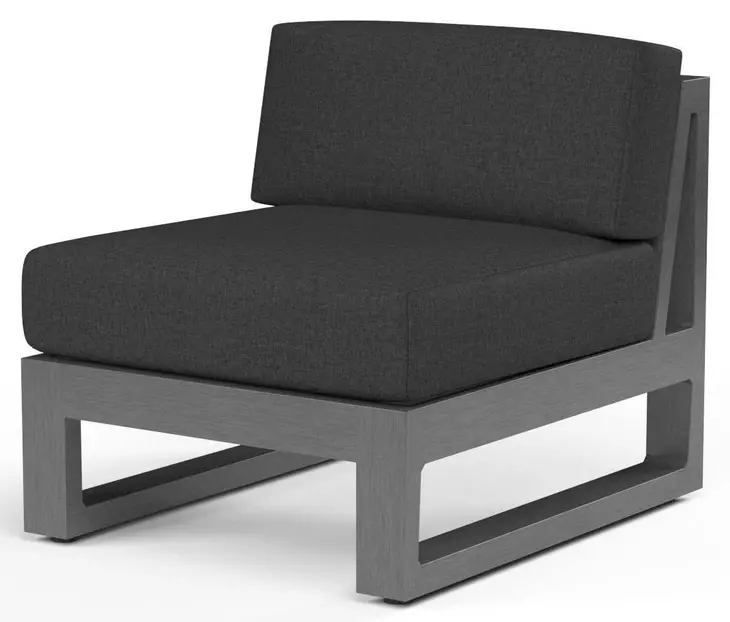 Redondo Spectrum Carbon Upholstered Outdoor Armless Club Chair