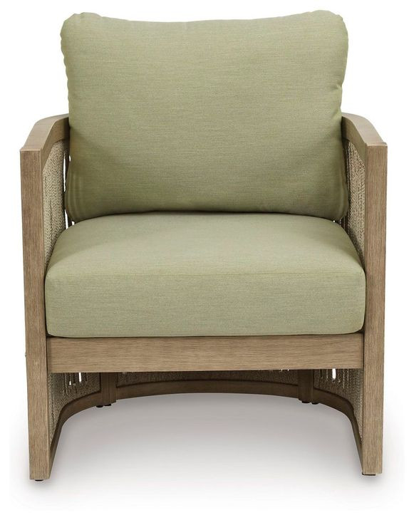 Moondance Green Performance Fabric Outdoor Upholstered Lounge Chair Set of 2