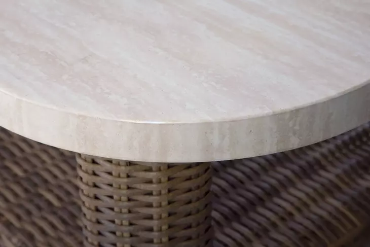 Angel Island Beige and Brown Rectangular Outdoor Coffee Table