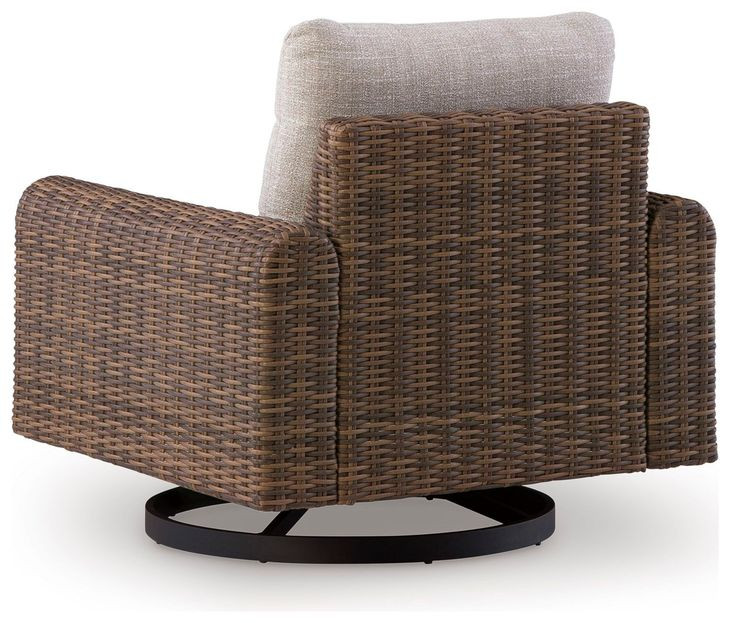 Angel Island Gray Performance Fabric Outdoor Rocker Lounge Chair with Cushion