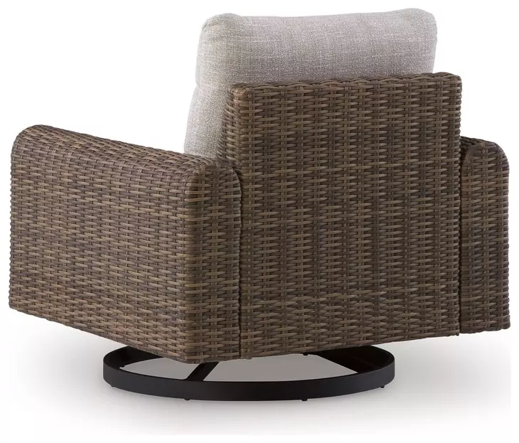 Angel Island Gray Performance Fabric Outdoor Rocker Lounge Chair with Cushion