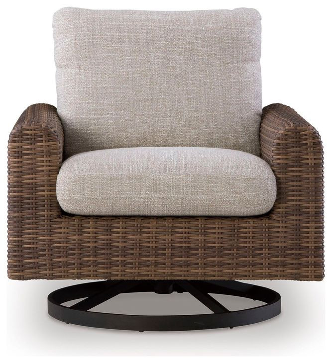 Angel Island Gray Performance Fabric Outdoor Rocker Lounge Chair with Cushion