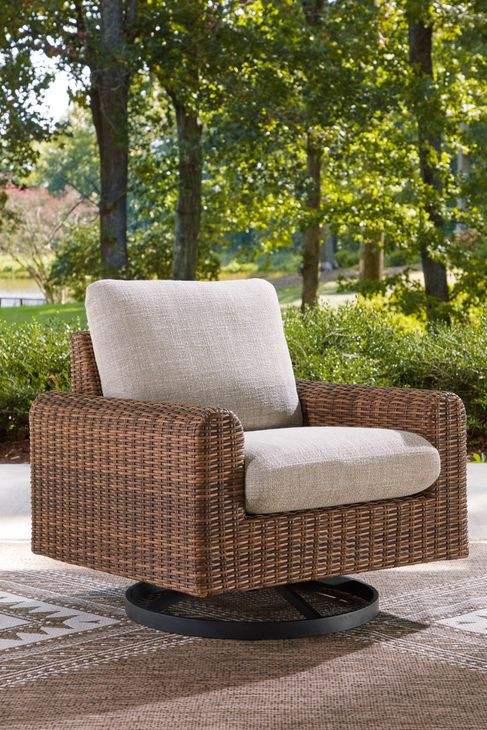 Angel Island Gray Performance Fabric Outdoor Rocker Lounge Chair with Cushion