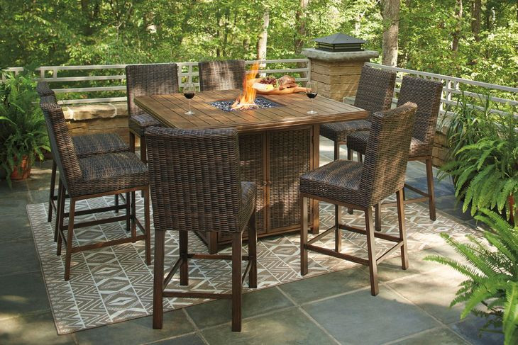 Paradise Trail Medium Brown 5 Piece Outdoor Dining Set