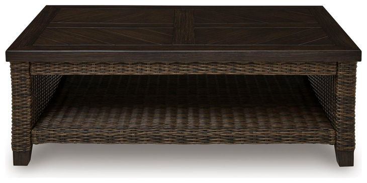 Drakes Beach Dark Brown Rectangular Outdoor Coffee Table