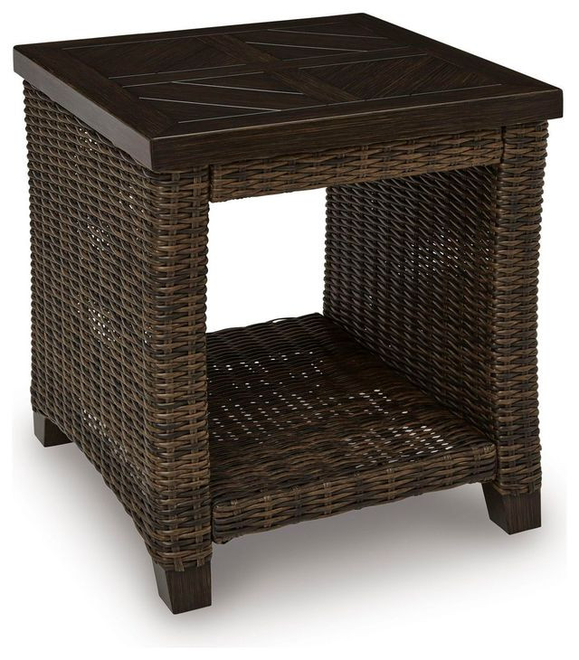 Drakes Beach Dark Brown Rectangular Outdoor Occasional Table Set
