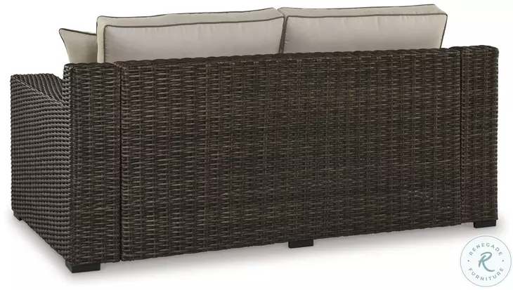 Coastline Bay Brown Performance Fabric Outdoor Conversation Set