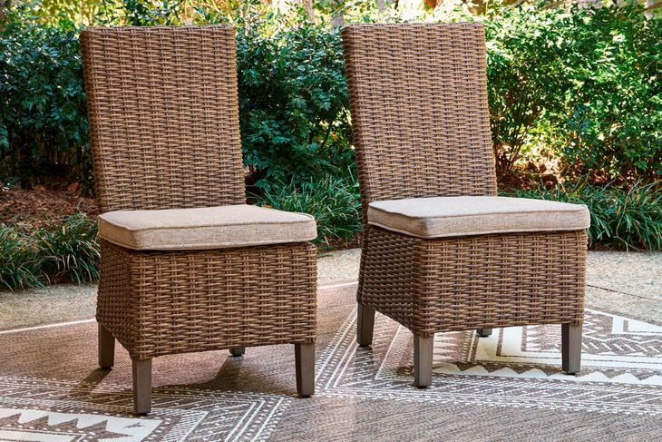 Carmel Bay Beige Side Chair with Cushion Set of 2