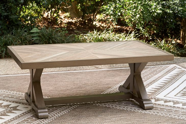 Carmel Bay Beige Outdoor Coffee Table