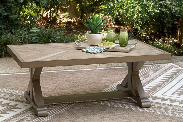 Carmel Bay Beige Outdoor Coffee Table
