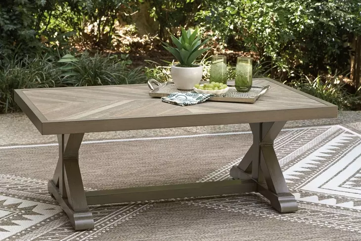 Carmel Bay Beige Outdoor Coffee Table