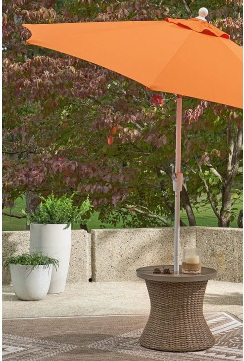 Revare Beach Beige Round Outdoor End Table