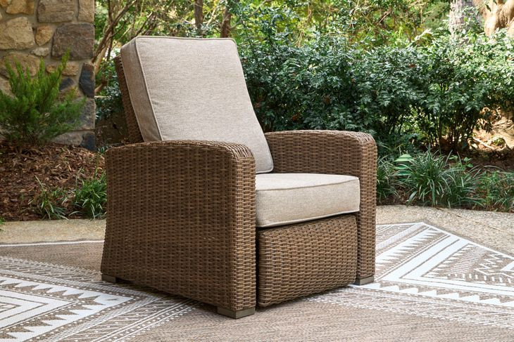 Carmel Bay Beige Outdoor Recliner