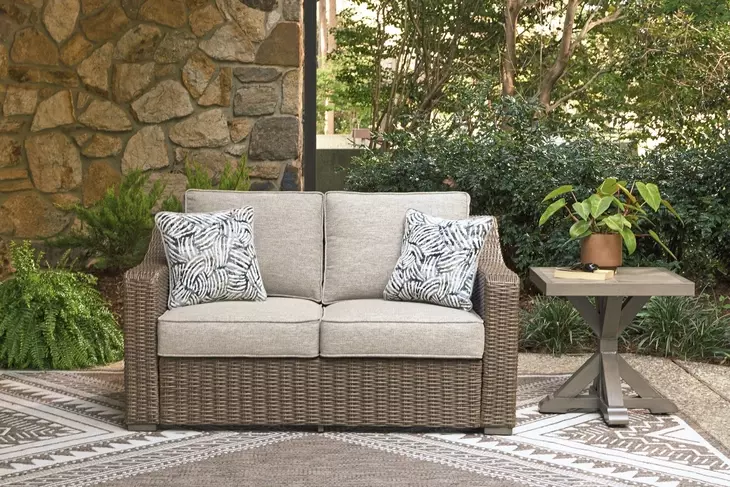 Revare Beach Beige Outdoor 58" Loveseat