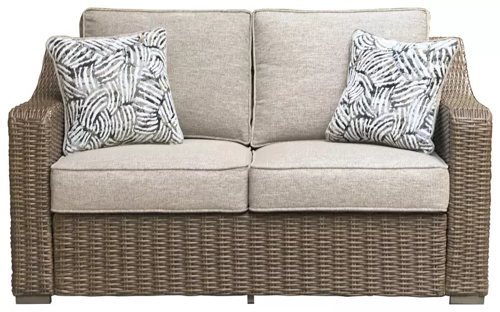 Revare Beach Beige Outdoor 58" Loveseat