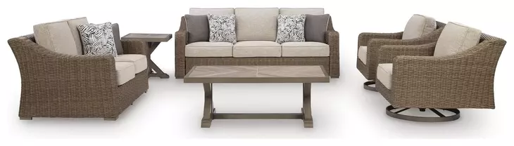 Revare Beach Beige Outdoor 58" Loveseat