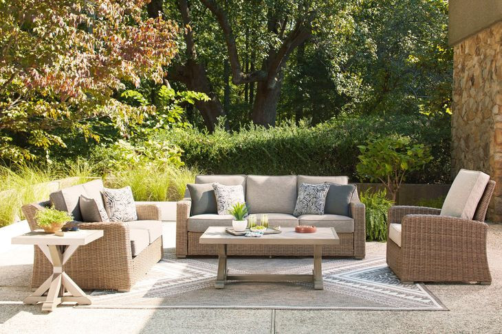 Carmel Bay Beige Outdoor Living Room Set