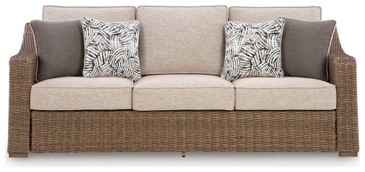 Carmel Bay Beige Outdoor Sofa with Cushion